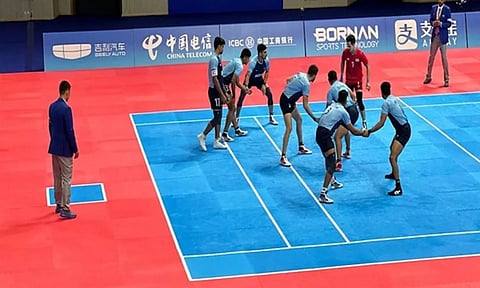 Indian men's Kabaddi team in action (Image: Olympics.com)