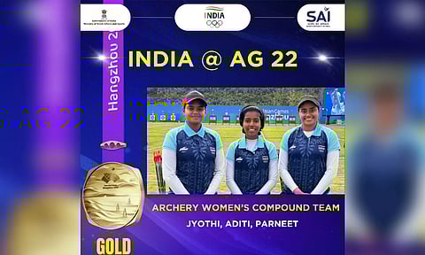Indian archery compound women's team. (Picture: SAI Media Twitter)
