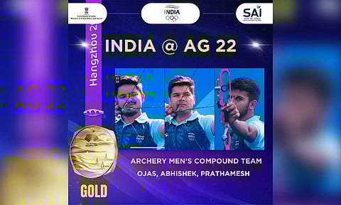 Indian archery compound men's team. (Picture: SAI Media Twitter)