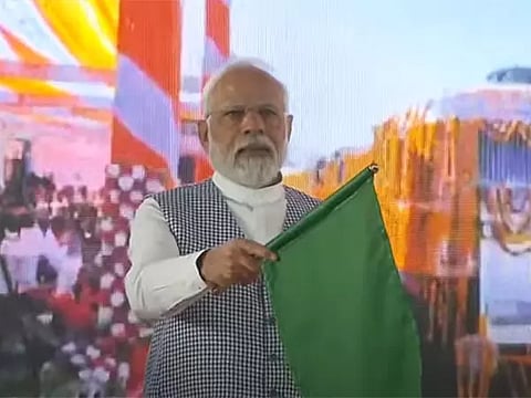 PM Modi lays foundation stone of development projects in Jodhpur (PTI)