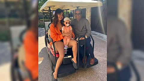 Priyanka Chopra, her daughter Malti and Vishal Bharadwaj (Image: Instagram)