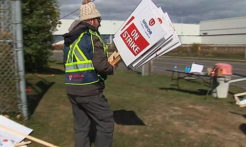 Unifor strike (Photo: IANS)