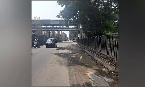 Poor road condition at Tirumangalam junction near Anna Nagar