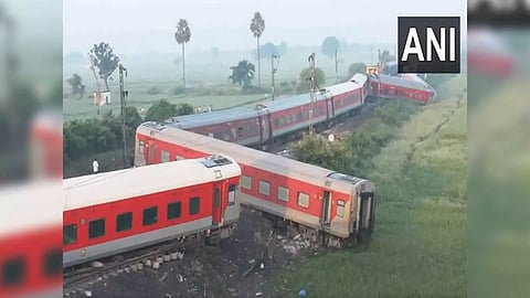 Visuals from site of the derailment (Photo/ANI)