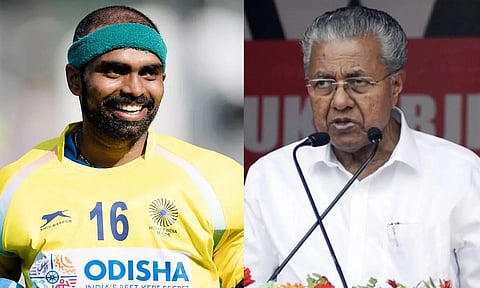 P R Sreejesh; Pinarayi Vijayan