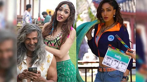 Milind Soman and Khushalii Kumar (Photo/IANS)