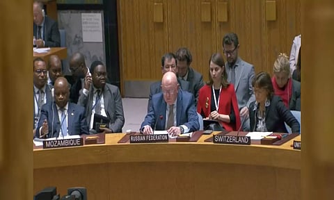 Russia's Permanent Representative to the UN participates in meeting of the UNSC on October 17 (ANI)