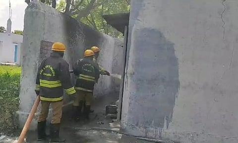Firefighters put out fire from cracker manufacturing units in Sivakasi