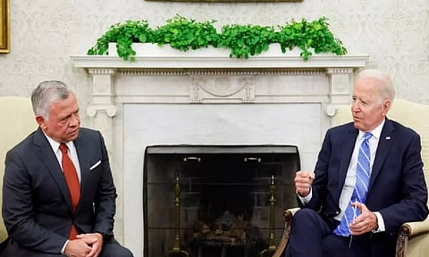 US President Joe Biden and Jordan's King Abdullah II