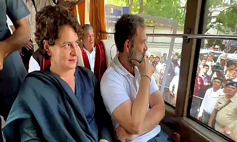 Congress MP Rahul Gandhi and General Secretary Priyanka Gandhi (ANI)