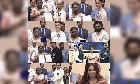 President Murmu presenting the awards to the recipients (IANS)