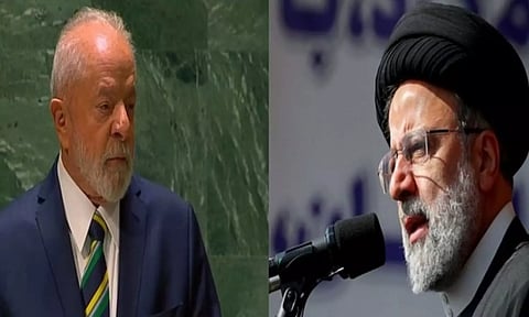 President of Iran, Ebrahim Raisi and Luiz Inácio Lula da Silva, the president of Brazil (ANI)