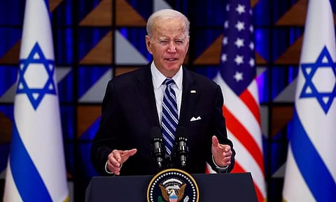 US President Joe Biden in Tel Aviv, Israel. (Source: Reuters)