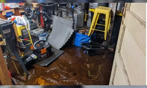 The flooded property of Erika/X