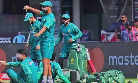 Pakistan team during a training session