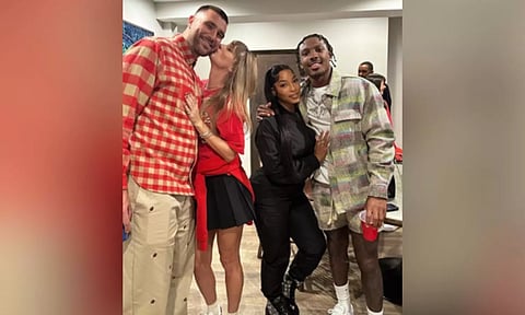 Singer-songwriter Taylor Swift and American football tight end Travis Kelce.