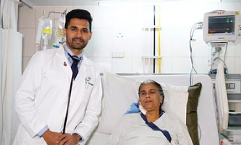 Dr Niranjan Hiremath with patient after surgery (IANS)