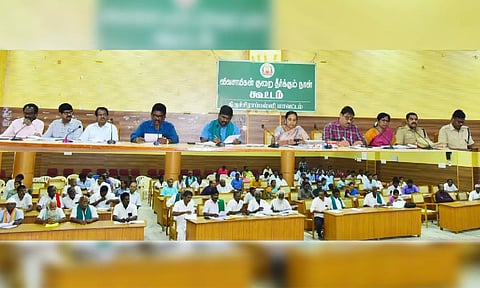 The farmers grievances redressal meeting was held in Tiruchy chaired by the district collector M Pradeep Kumar