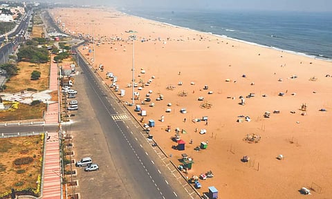 A view of the Marina Beach