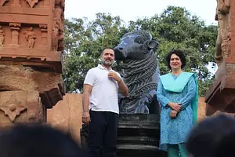 Rahul Gandhi and Priyanka Gandhi