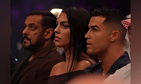 Salman Khan, Georgina Rodriguez, Cristiano Ronaldo (Image: ANI)
