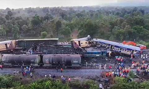 Visual from the spot. (PTI)