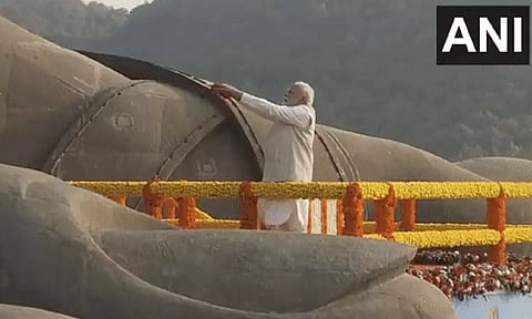 Prime Minister Narendra Modi at Statue of Unity (ANI)