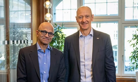 Satya Nadella; Roland Busch (IANS)