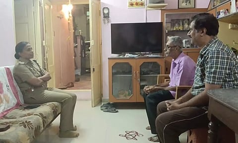 Deputy Commissioner of Police visit the house of the senior citizen to make enquiries on Friday 