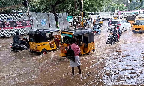 File photo of flooded areas after the recent rains in the city