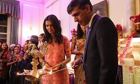 UK Prime Minister welcomes guests from Hindu community to Downing Street ahead of Diwali (Photo: Twitter/@10DowningStreet)