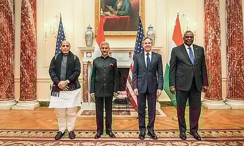US Secretary of State Antony Blinken arrives in Delhi (PTI)