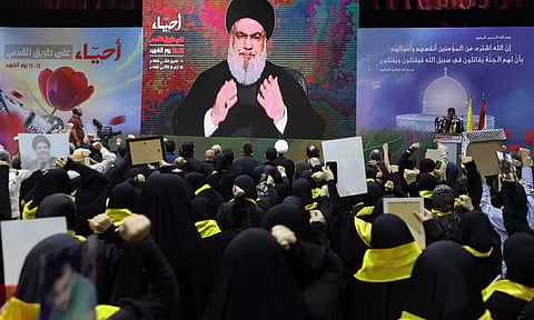 Lebanon's Hezbollah leader Sayyed Hassan Nasrallah address his supporters (Photo: Reuters)