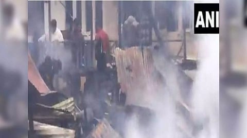 A house boat gutted in fire (Photo/ANI)