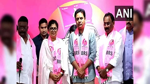 Congress leader Palvai Sravanthi joins BRS (Photo/ANI)