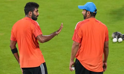 Indian Cricket team player Bumrah & Rohit Sharma (Image: PTI)