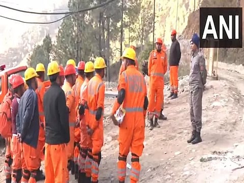 NDRF rescue team at site of tunnel collapse
