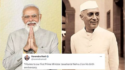 PM Narendra Modi; Jawaharlal Nehru