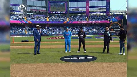 India won the toss and opts to bat first against New Zealand (Screengrab)