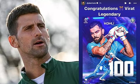 Novak Djokovic; Screengrab from Djokovic's story