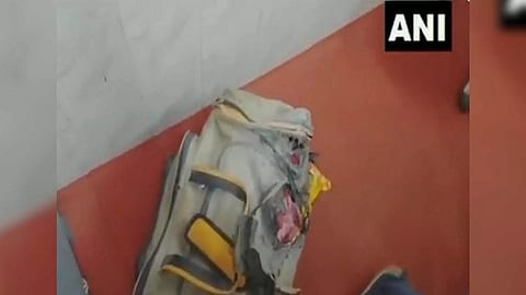 Suspected bag in which minor explosion took place (Photo/ANI)
