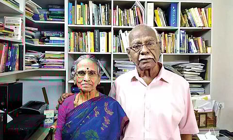 B Krishnamurthy with wife Dorothy