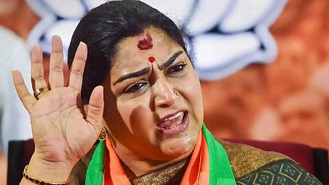 DMK government's BJP's national executive committee member Khushbu