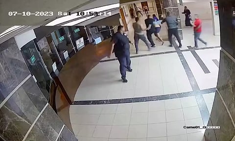 A screen grab of a video released by the Israeli army on November 19, 2023 