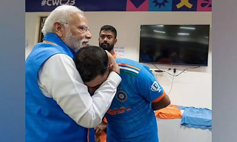 Mohammed Shami and Prime Minister Narendra Modi (Image: ANI)