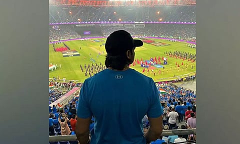 Neeraj Chopra watching the match. (Photo- Neeraj Chopra Instagram)