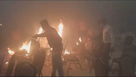 Visual from the blast