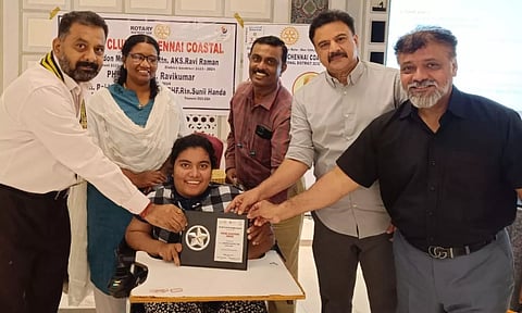 'YOUNG ACHIEVERS AWARD' presented to 14 years old by Rotary Club of Chennai Coastal