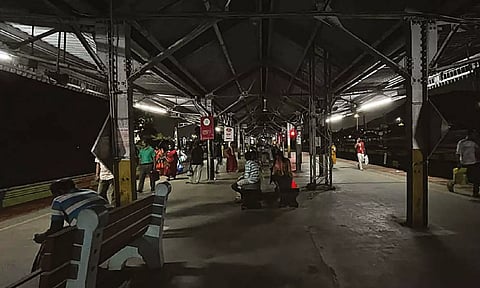 The dimly-lit station premises on any given day