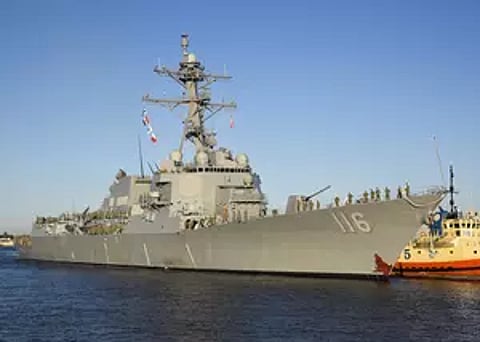 US warship